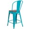 Flash Furniture Teal Metal Counter Stool, 24", PK4 4-ET-3534-24-CB-WD-GG - alternate 4